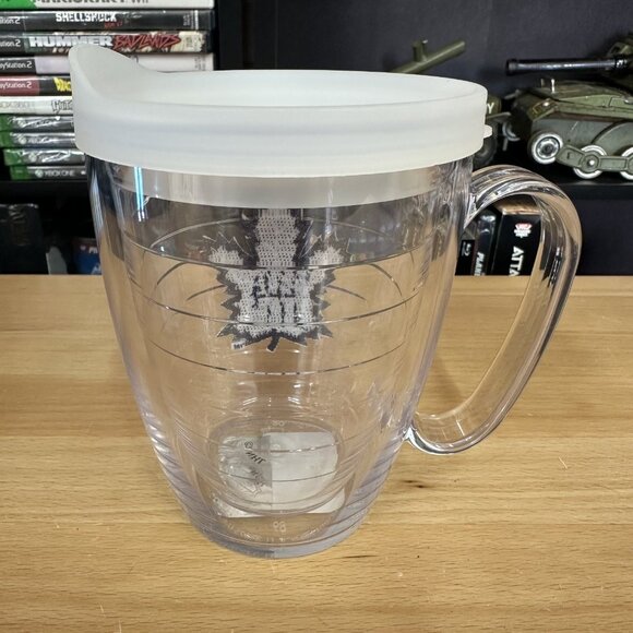 Toronto Maple Leafs Coffee Mug 14oz Clear Travel Tumbler Tervis NHL Official - Picture 2 of 4